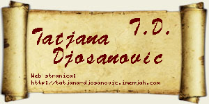 Tatjana Đošanović vizit kartica